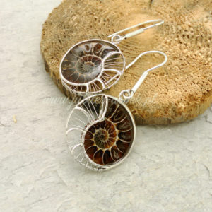 Kolczyki z amonitem